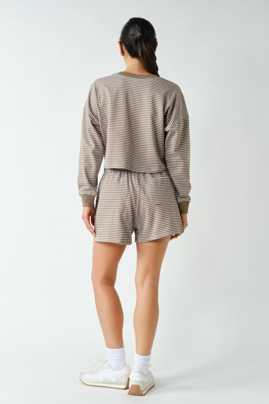 Boardwalk Stripe Crewneck Set