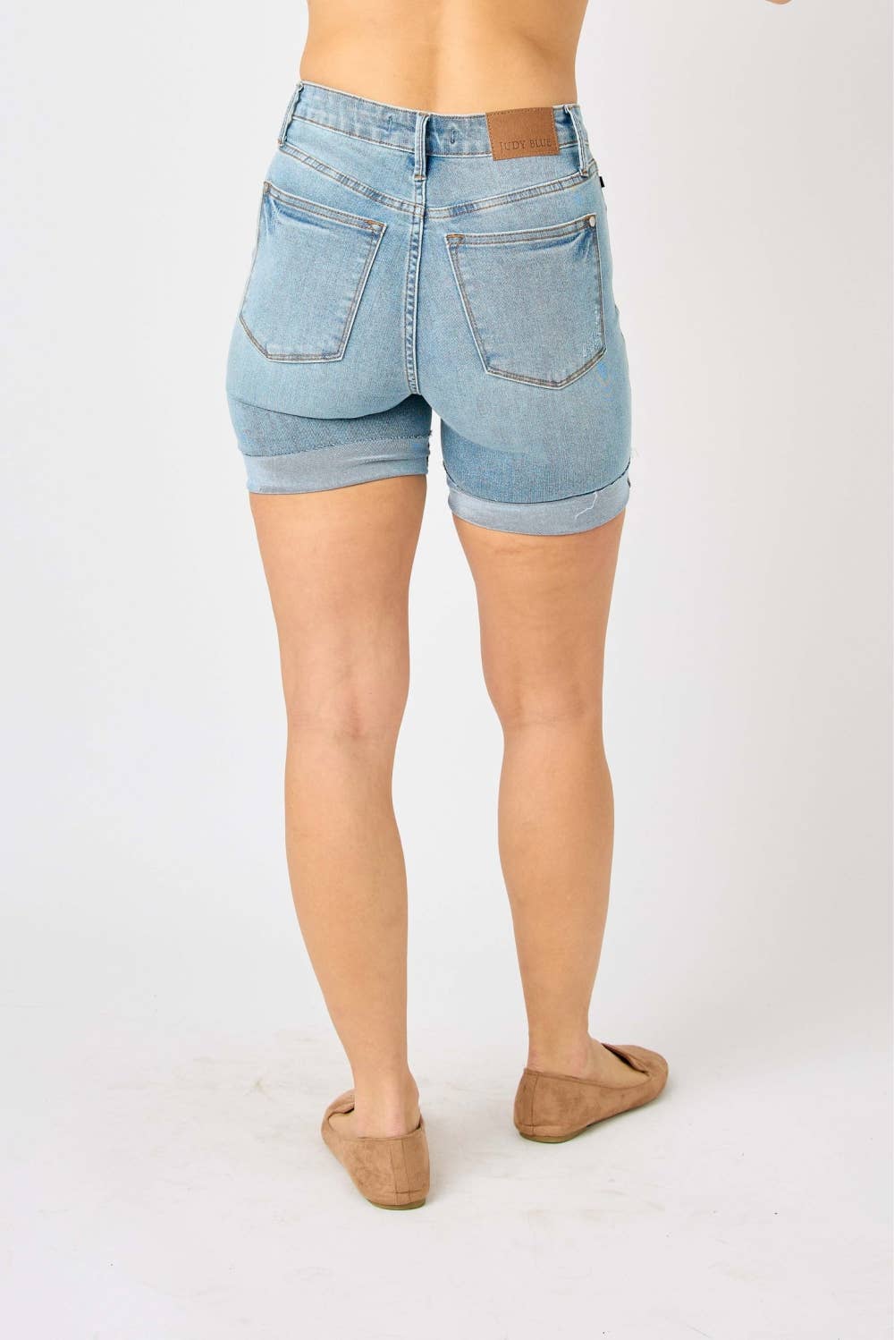 HW Tummy Control Cool Denim Shorts (XL Only)