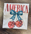 America Cherries Fourth of July Graphic T-shirt