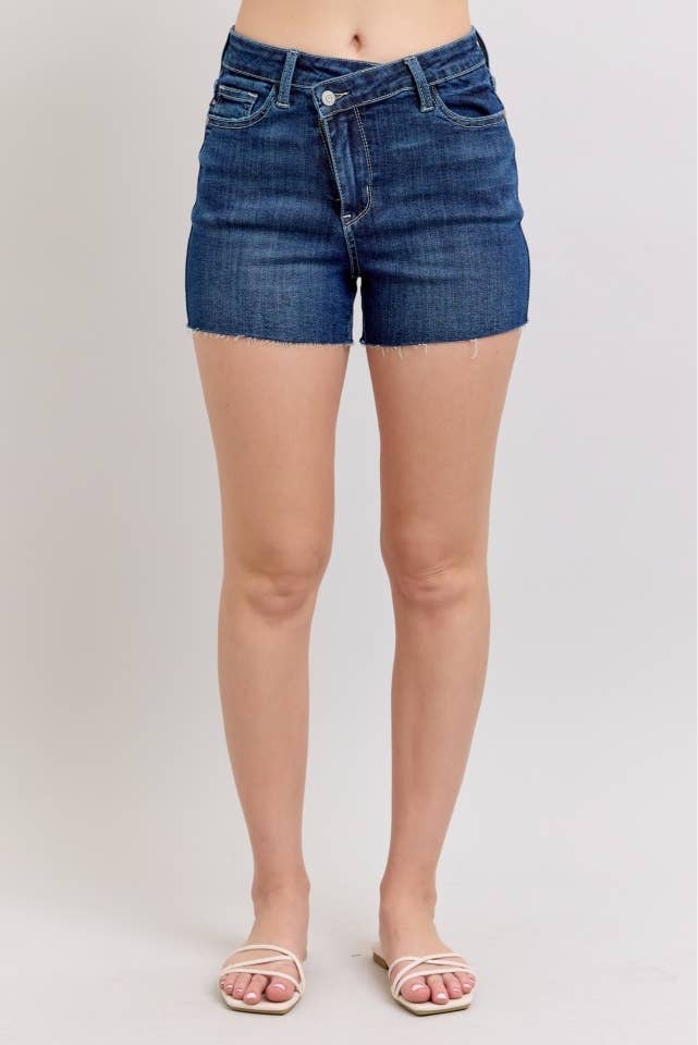 HW Criss-Cross Waistband Shorts