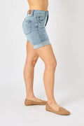 HW Tummy Control Cool Denim Shorts (XL Only)
