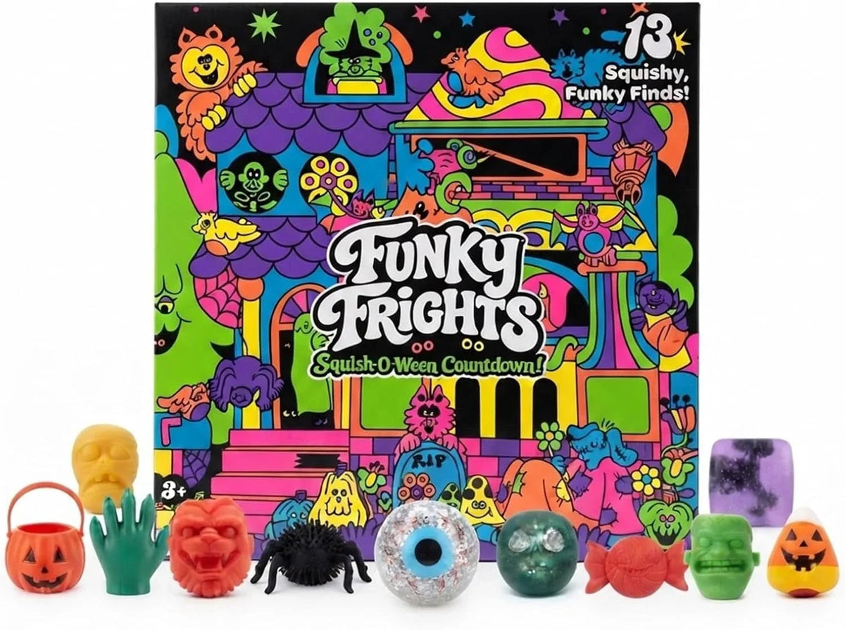 Needoh 13-Day Halloween Advent Calendar Funky Frights Theme Spooky Squishy Slow Rise Stress Relief Toys Countdown Gift Box